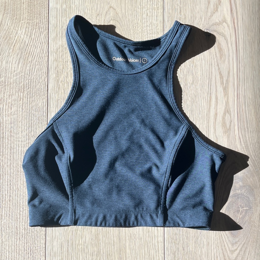 Outdoor Voices charcoal black Sports Bra